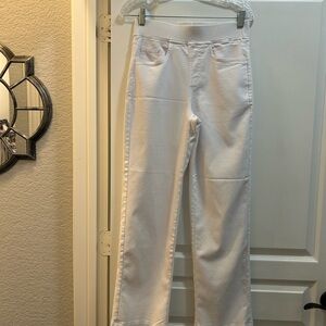 White Straight-Leg Pants